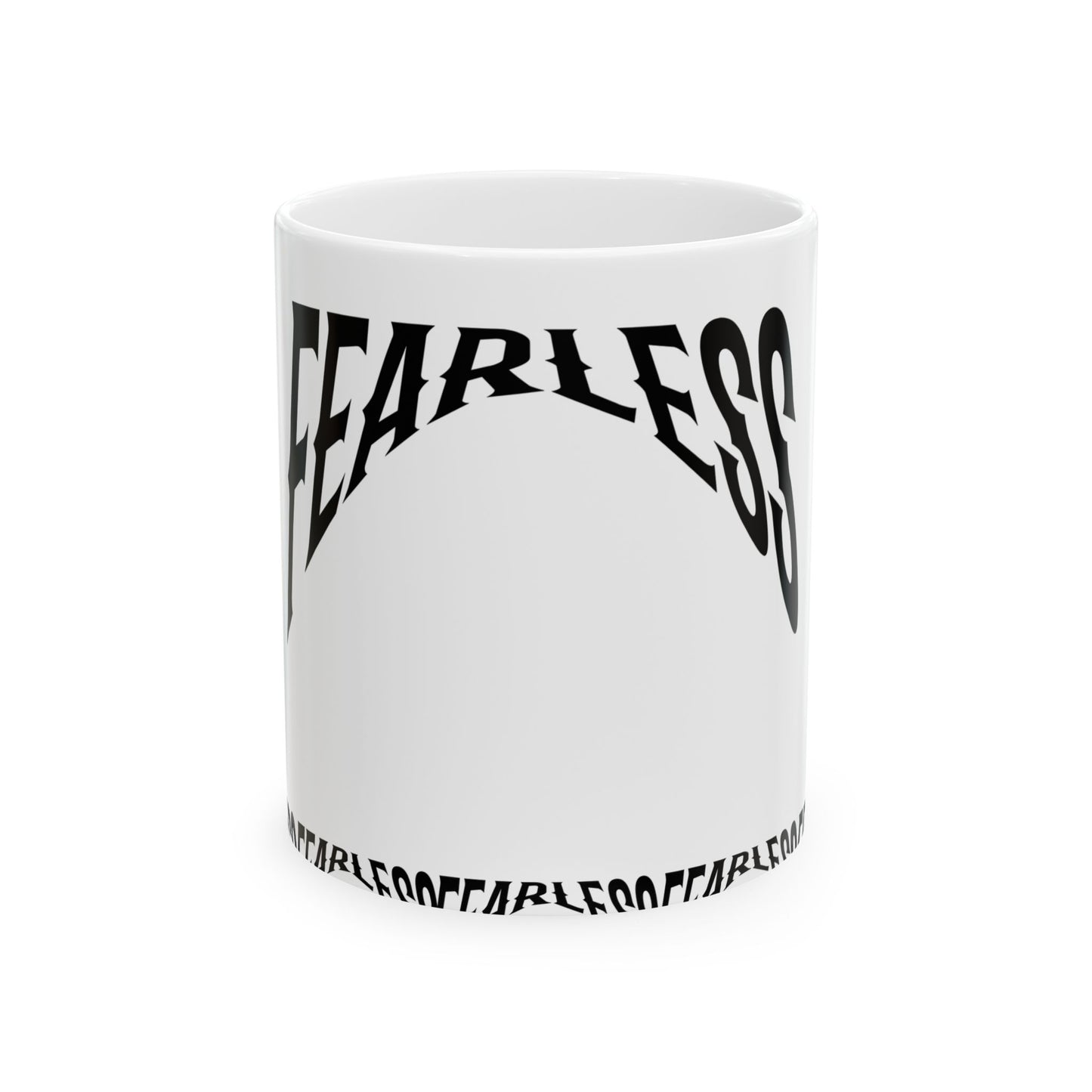 Fearless Ceramic Mug | Inspirational Coffee Cup | Motivational Gift, Self-Care,